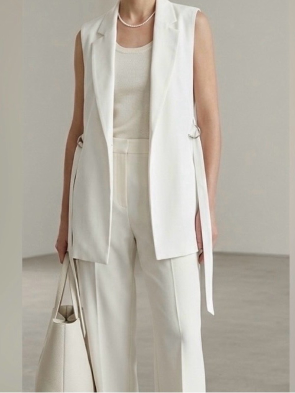 Zara Tuxedo Collar Vest Waistcoat White Size: XS